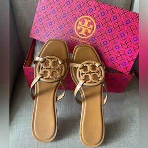 Authentic TORY BURCH MILLER BOMBE  low heel sandal